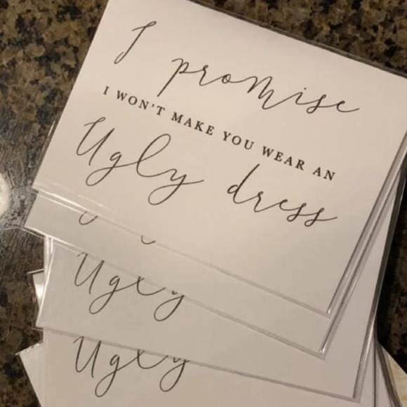 Bridesmaid proposal cards funny blank 4 set - Picture 2 of 2